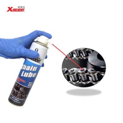 350ml X-DELIGHT car care anti-rust chain lubrication aerosol lubricant spray chain lube for automobile/car/motor/bicycle